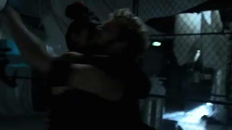 [both grunting]