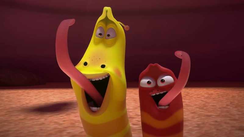 [both laughing and cheering]