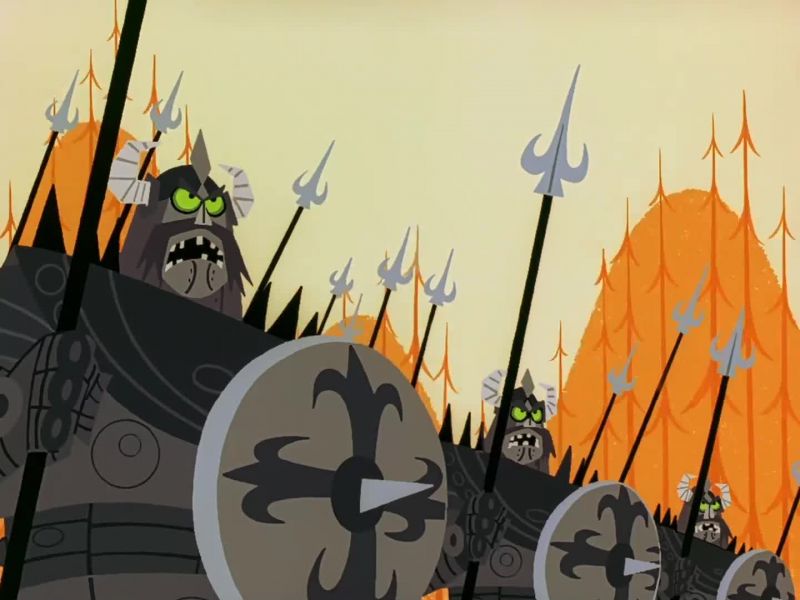 (BOWSTRINGS TWANGING)
