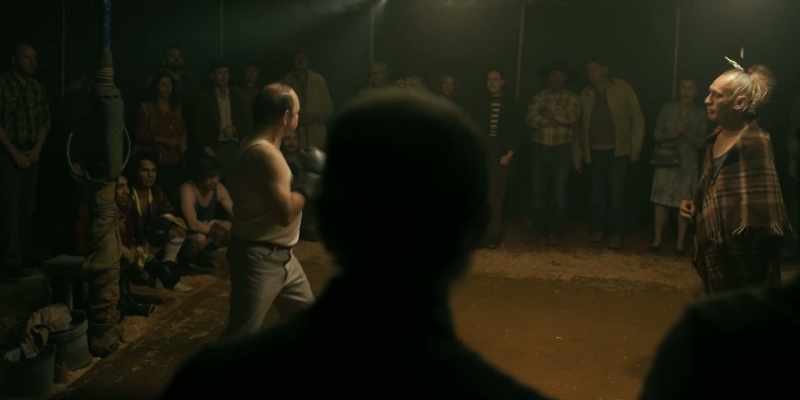 (BOXERS GRUNT) -(ONLOOKERS EXCLAIM)