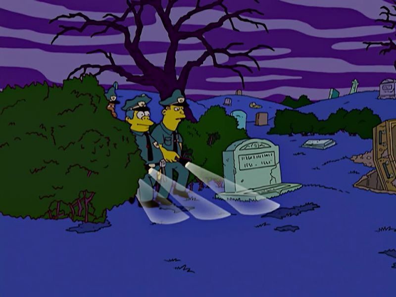 Boys, that grave robber could be anywhere