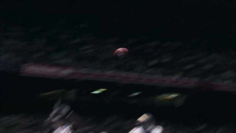 Brady takes the snap, drops back to throw, fires