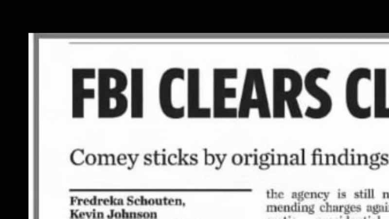 Breaking news, the FBI's assessment