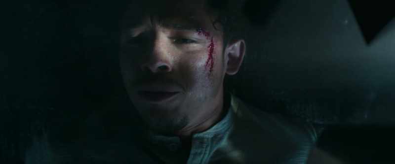 [breathing shakily] He... He's gone