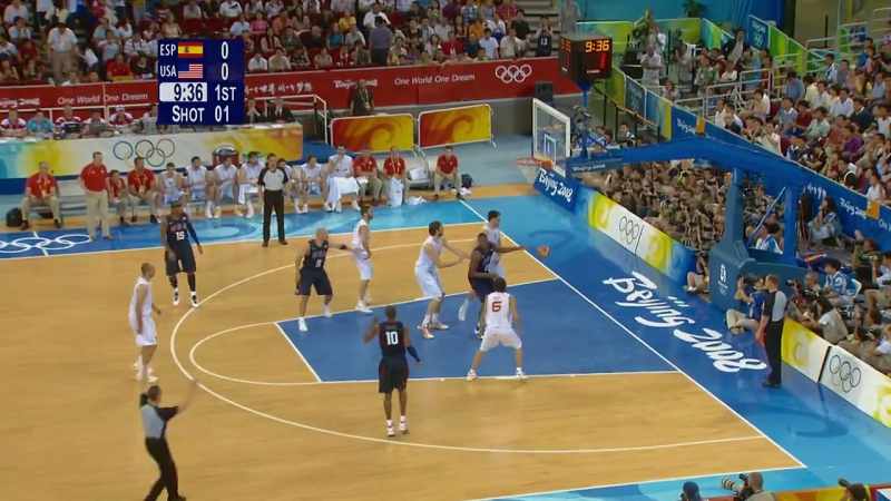 [Breen] LeBron James knocks down the three to start the game