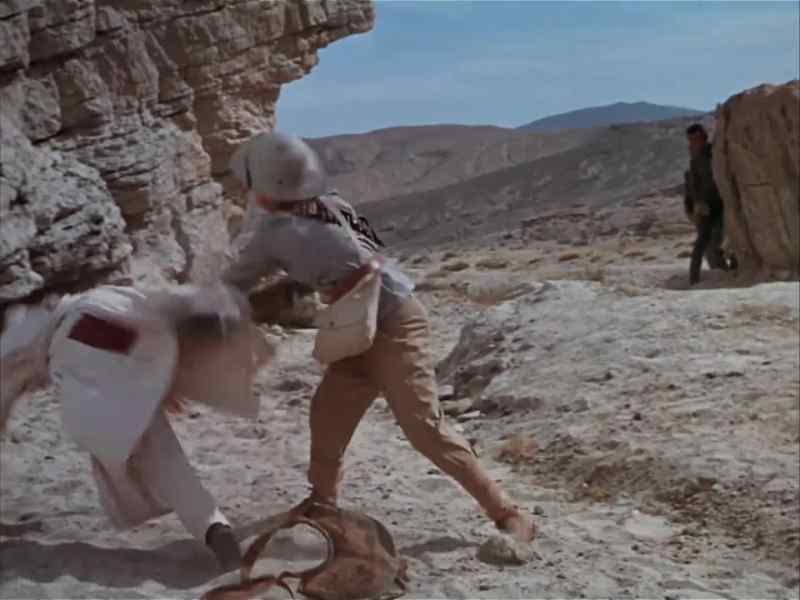 British and Arabs fighting. - Middle East or North Africa
