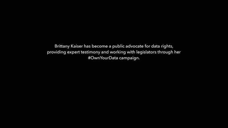 Brittany Kaiser now defends data rights data rights