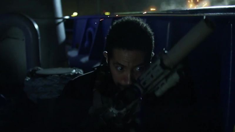 (bullets striking)