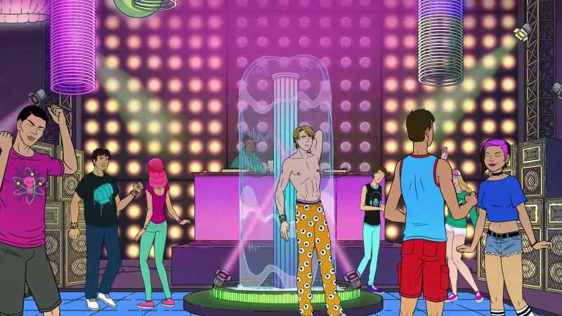 (bumping electronic music)