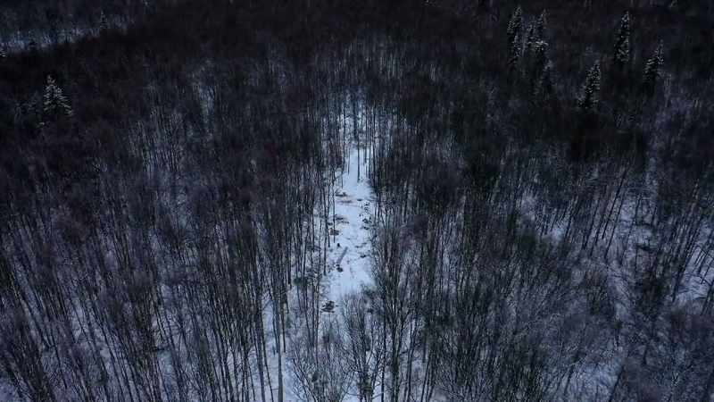 Bumpy trail, barely a trail, six inches of snow