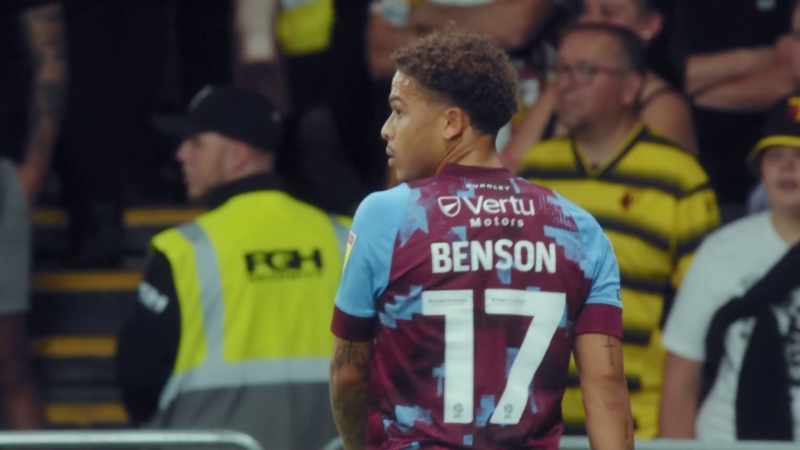 Burnley have new signing Manuel Benson making his first start.'