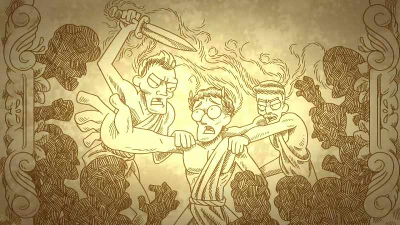 But when evildoers closed in