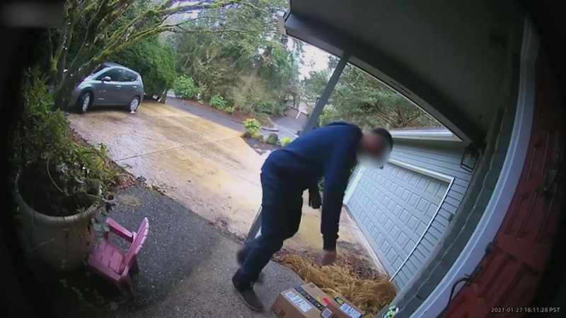 But imagine his surprise if someone is home after all