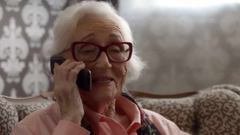 But it was the funniest thing: She was working at home