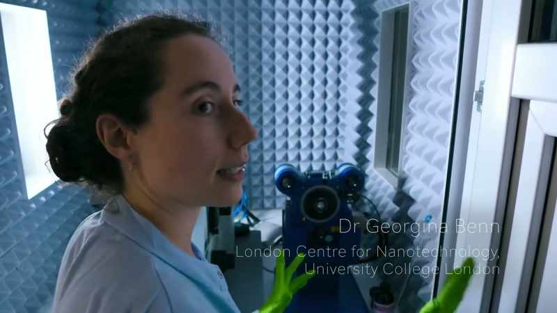 But we need our atomic force microscope to be able to see