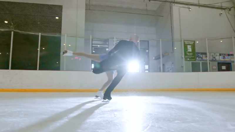 But on the ice, it's critical for knowing when to stop rotating