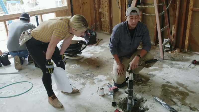 But over here, what we found in the wall was that the vent line