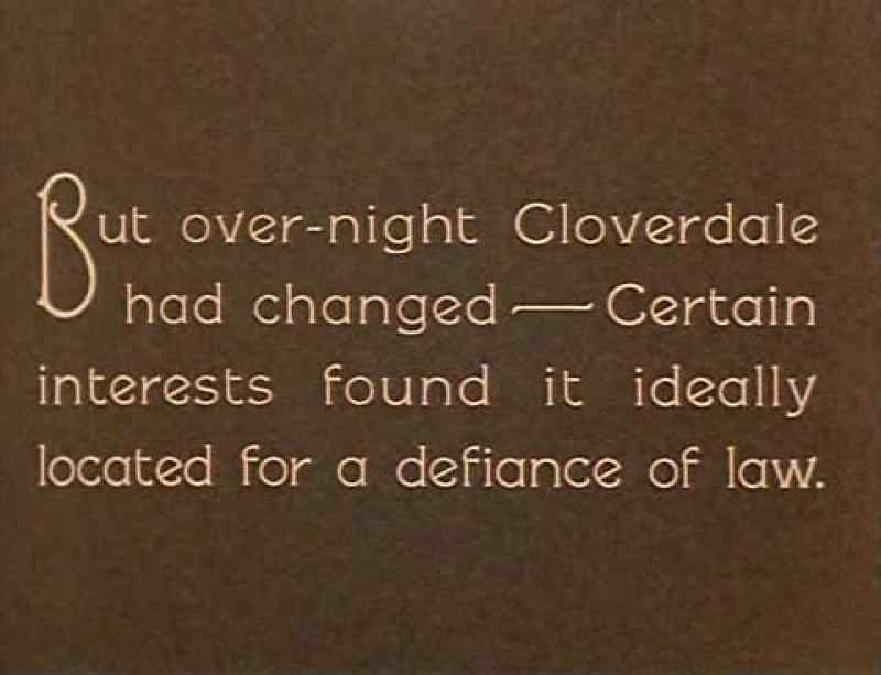 But over-night Cloverdale had changed