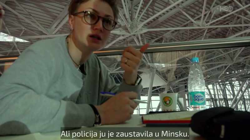 But police detained her in Minsk