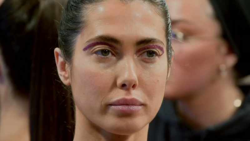But she's gone for a really fine glitter