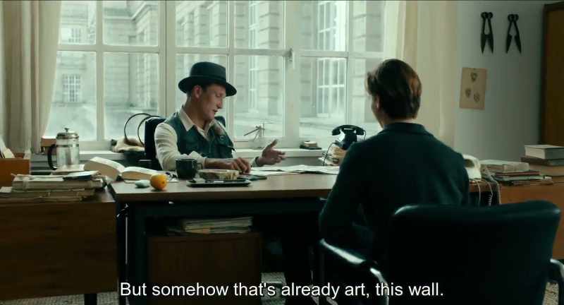 But somehow that's art again, this wall