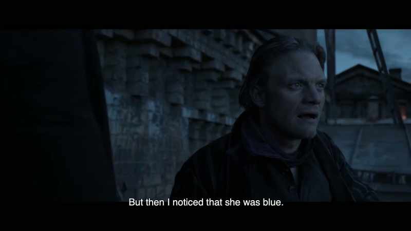 But then I noticed that she was blue