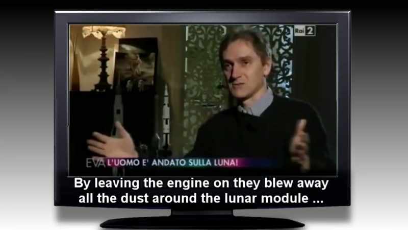 By leaving the engine running, they scattered all the dust around the module