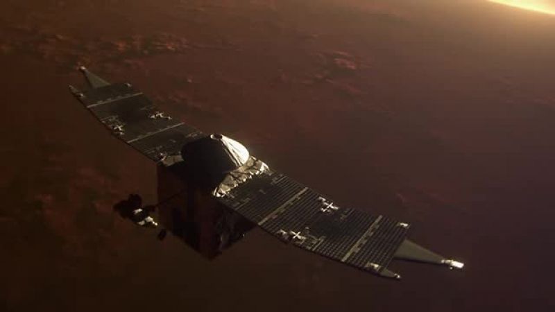 By measuring the gas being stripped from its atmosphere