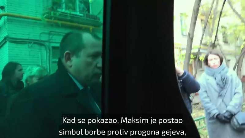 By showing his face