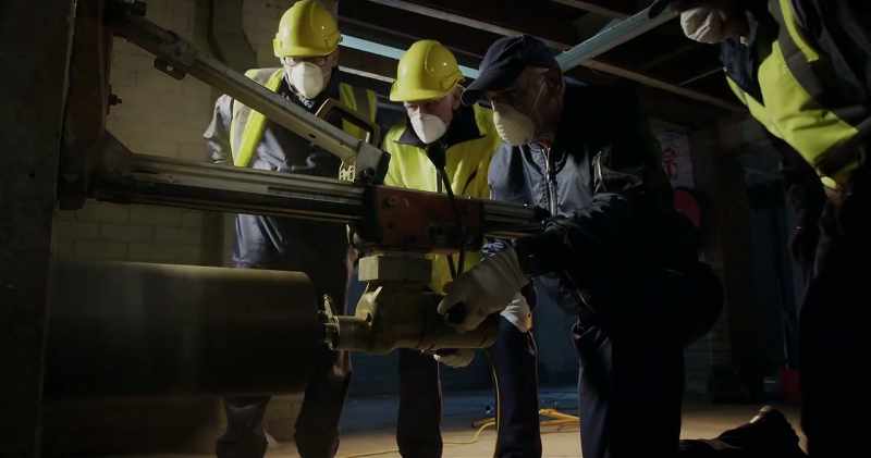By the time they started drilling, it was already 1 a.m