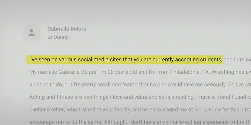 [Cage]I remember getting a email from Gabby