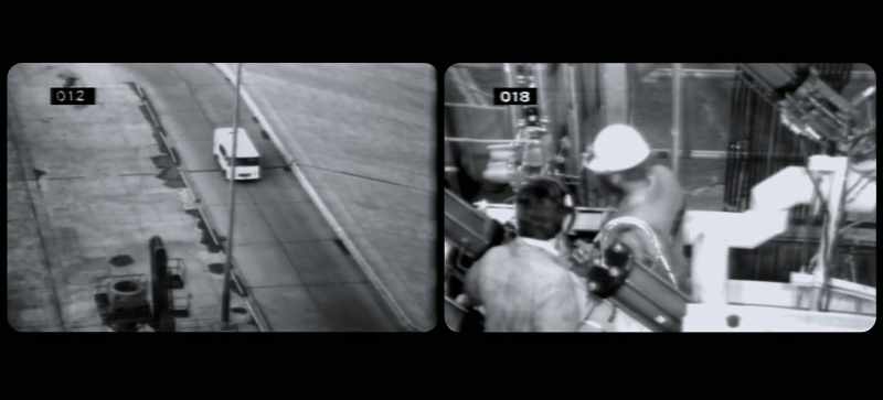 Camera 18, you can see the men working on the hydrogen leak