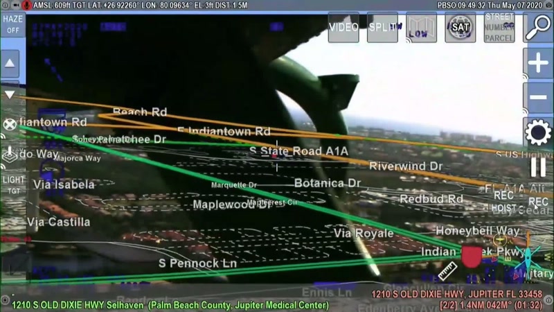 Cameras on helicopters and mapping technology