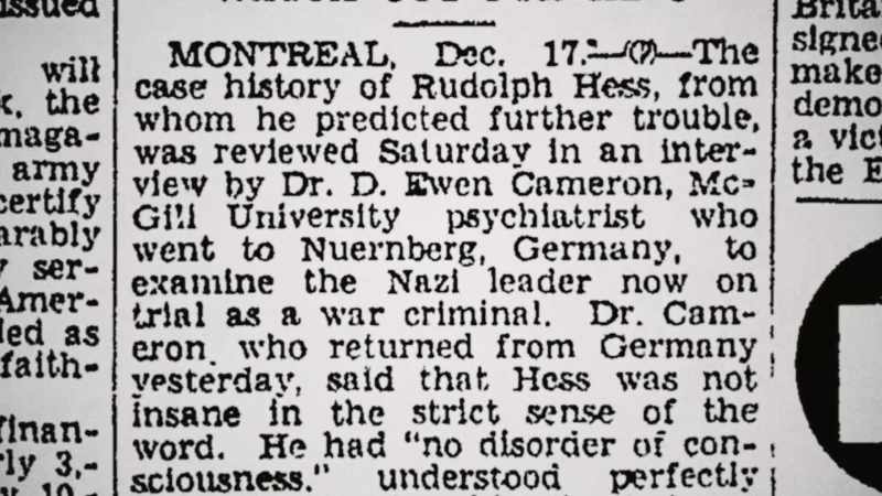 Cameron was on the medical panel for Nuremberg