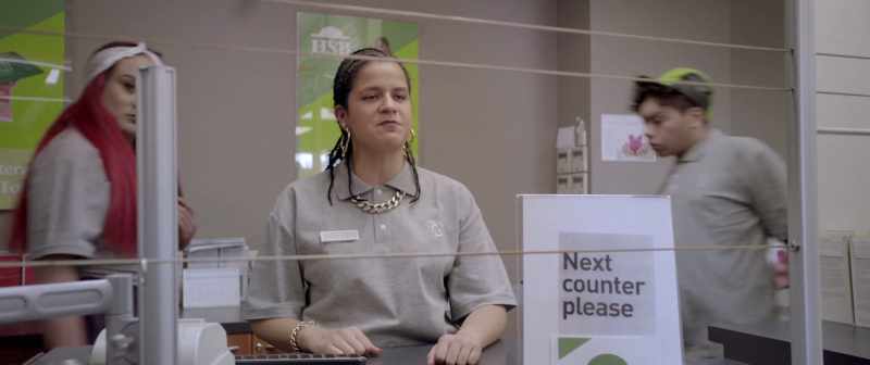 Can you believe this bitch be up here in my teller window right now?