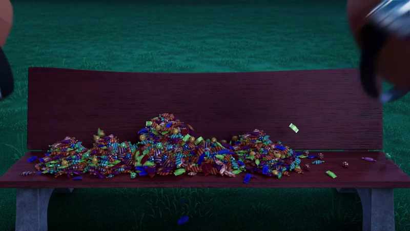 (candies rustling)