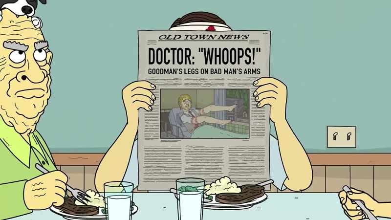 Can't believe they put your legs on the wrong body, Goodman