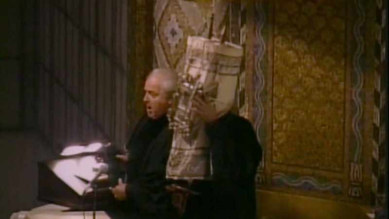 Cantor Nevison is seen here helping to celebrate