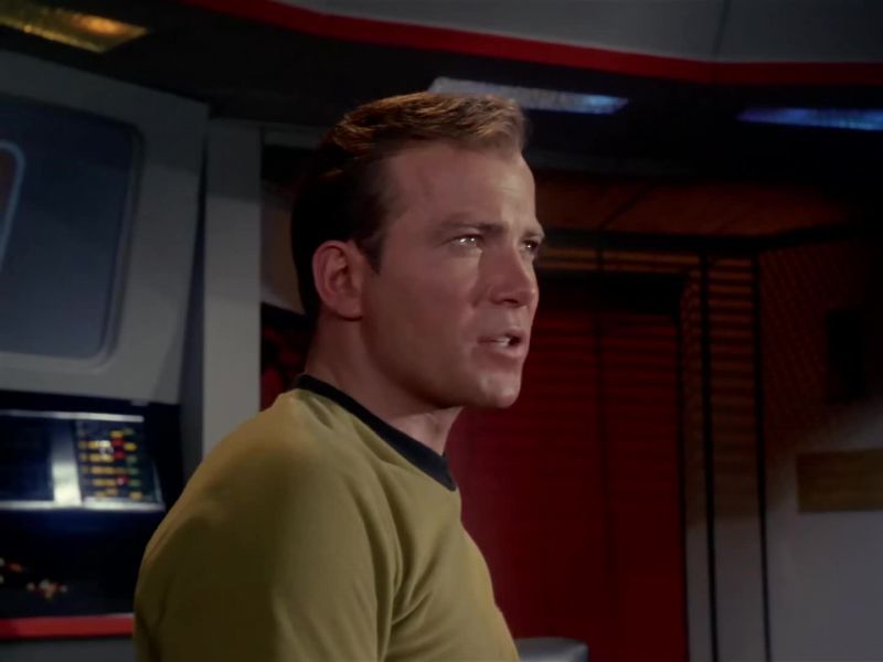 Captain Kirk ready to beam up