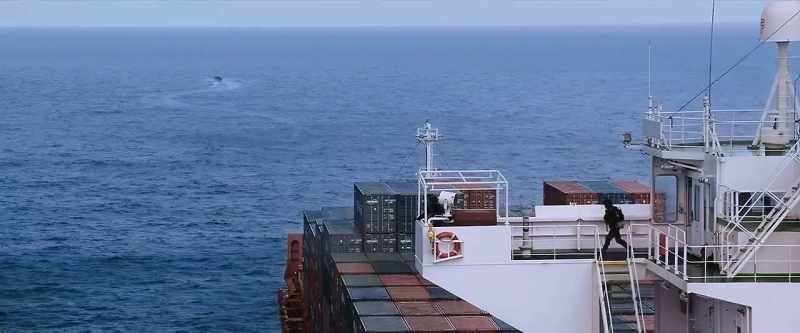 Captain, the hostage-taker is escaping on a boat!