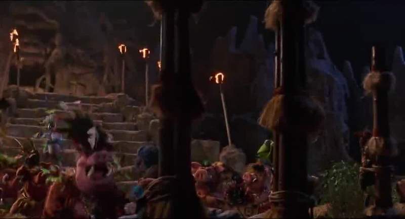 Captured by crazed wild pigs and sacrificed hideously before a pagan altar