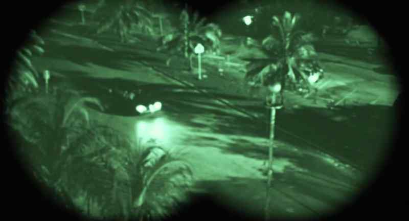 Car approaching north perimeter