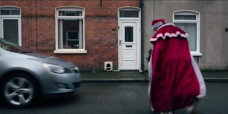(CAR HORN BEEPS, TYRES SCREECH)