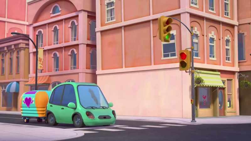 [Car revving]