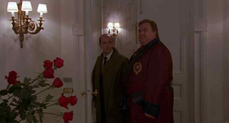 Careful! It's attached. - Darling, we have guests