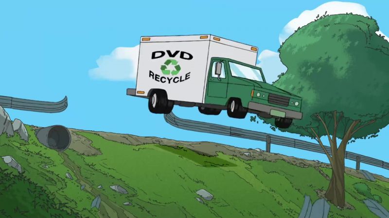 [cars honking]