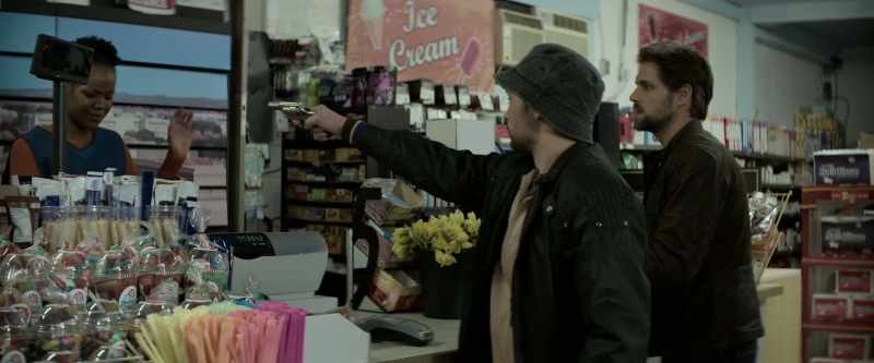[cash register clacking] -[door sensor beeping]