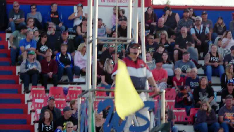 Caution flag coming out. A graveyard developing in the dirt mound