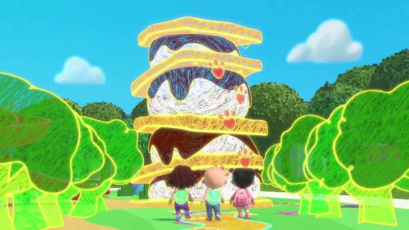 [Cece] The paw prints go up S'mores Mountain