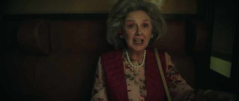 Celeste. She's in the dining car at this very moment